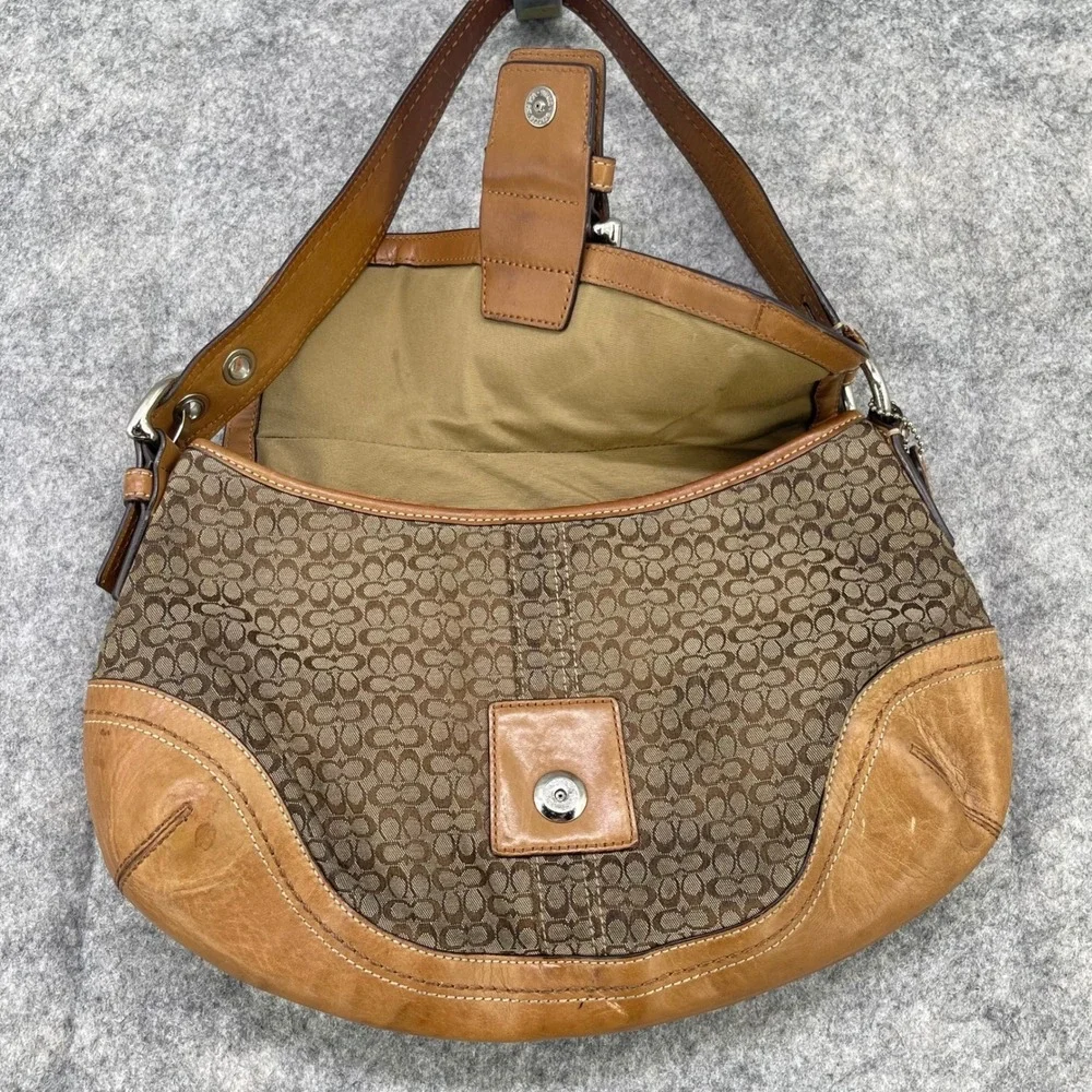 Coach Soho Flap‎ Shoulder Bag Women Small Brown Signature C Buckle F10926  Y2K